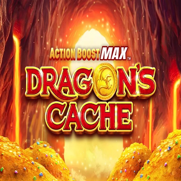 Action Boost Max Dragon's Cache slot icon by SpinPlay Games, available at Coin Casino